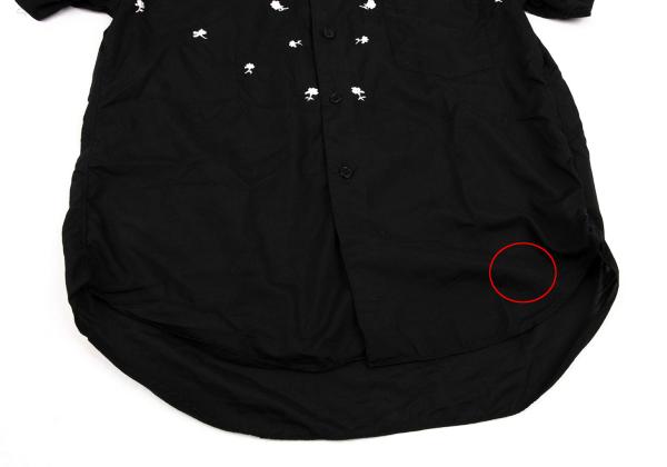 BLACK COMME des GARCONS Poly Floral Shirt Black Size XS