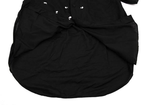 BLACK COMME des GARCONS Poly Floral Shirt Black Size XS
