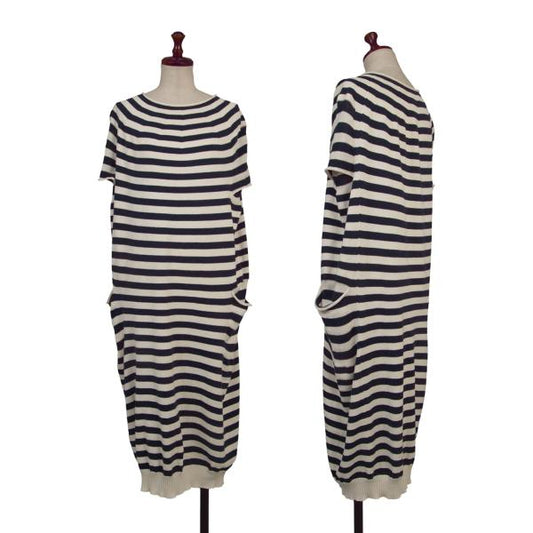 JUNYA WATANABE COMME des GARCONS Striped Navy White Knit Size S