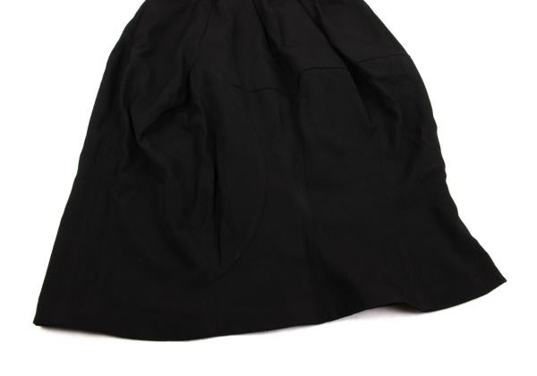 COMME des GARCONS Wool Twill Curved Panel Skirt Black Size S