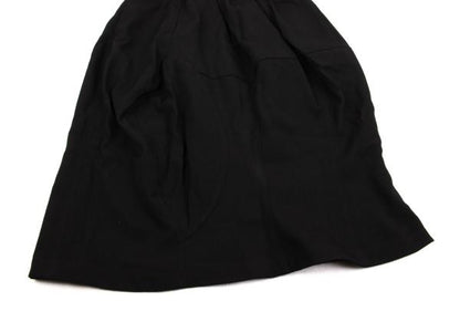 COMME des GARCONS Wool Twill Curved Panel Skirt Black Size S