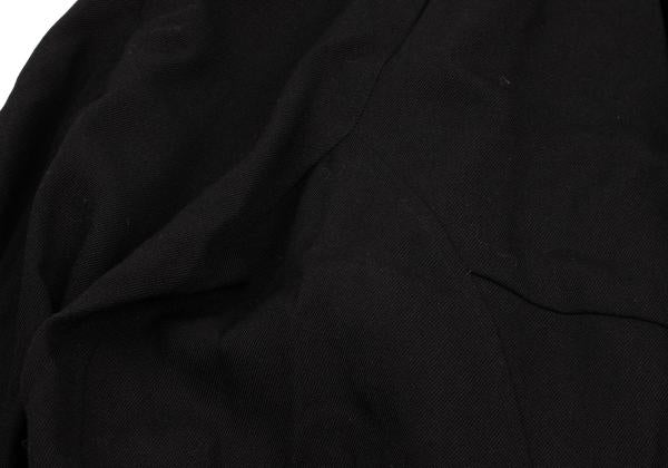 COMME des GARCONS Wool Twill Curved Panel Skirt Black Size S
