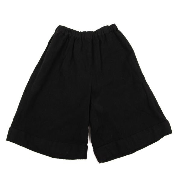 COMME des GARCONS Wool Felted Wide Shorts Black Size S
