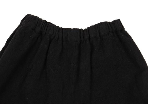 COMME des GARCONS Wool Felted Wide Shorts Black Size S