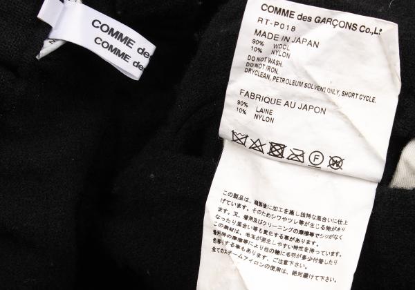 COMME des GARCONS Wool Felted Wide Shorts Black Size S