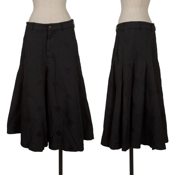 COMME des GARCONS Dot Jacquard Flare Pants Black Skirt Size S