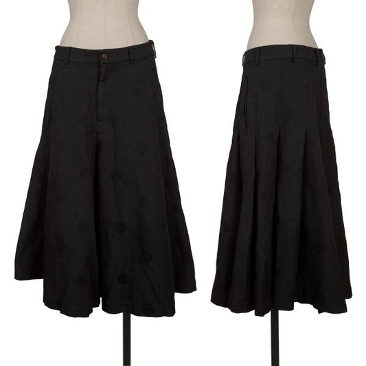 COMME des GARCONS Dot Jacquard Flare Pants Black Skirt Size S