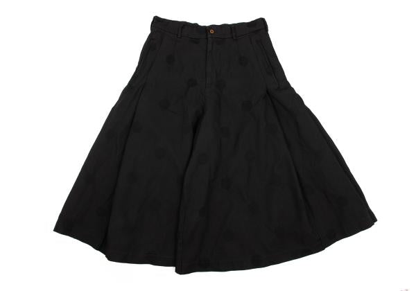 COMME des GARCONS Dot Jacquard Flare Pants Black Skirt Size S