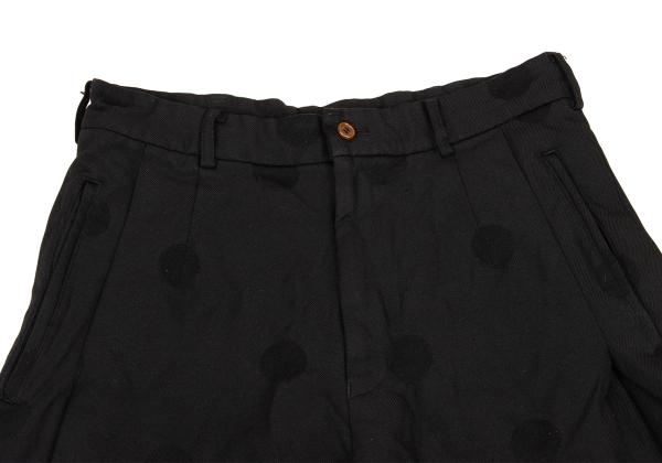 COMME des GARCONS Dot Jacquard Flare Pants Black Skirt Size S