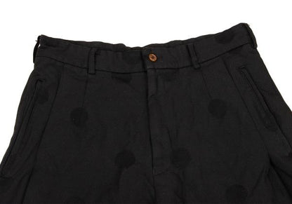 COMME des GARCONS Dot Jacquard Flare Pants Black Skirt Size S