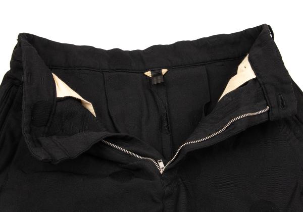 COMME des GARCONS Dot Jacquard Flare Pants Black Skirt Size S