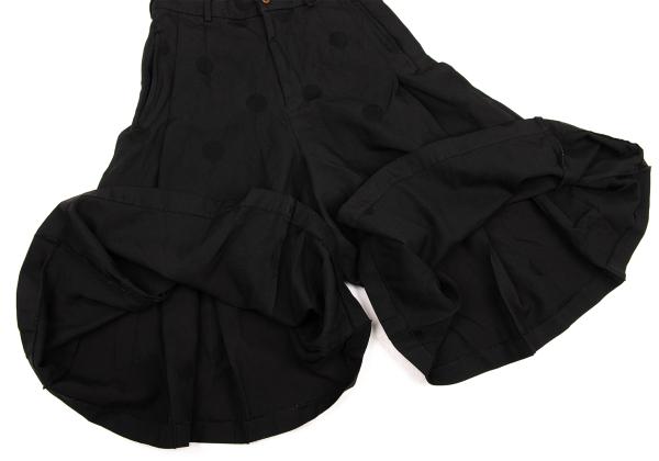 COMME des GARCONS Dot Jacquard Flare Pants Black Skirt Size S