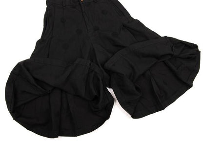 COMME des GARCONS Dot Jacquard Flare Pants Black Skirt Size S