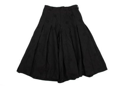 COMME des GARCONS Dot Jacquard Flare Pants Black Skirt Size S