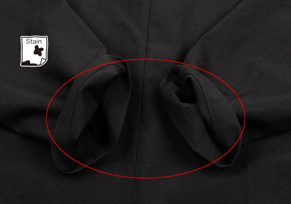 COMME des GARCONS Wool 3/4 Sleeve Jacket Black Size S