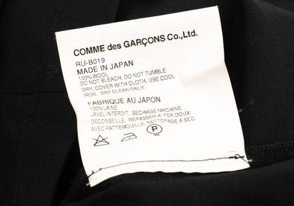 COMME des GARCONS Wool 3/4 Sleeve Jacket Black Size S