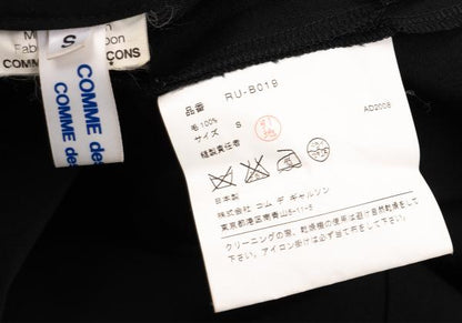 COMME des GARCONS Wool 3/4 Sleeve Jacket Black Size S