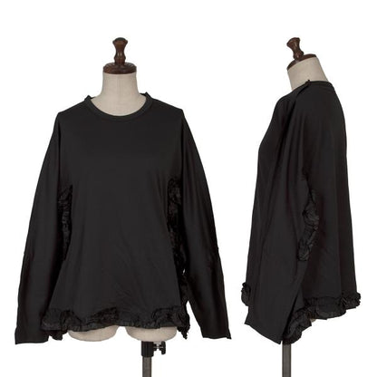 COMME des GARCONS Poly Frill Appliqué L/S Tee Black Size XS