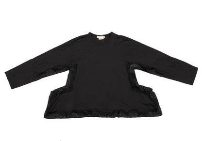 COMME des GARCONS Poly Frill Appliqué L/S Tee Black Size XS