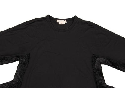 COMME des GARCONS Poly Frill Appliqué L/S Tee Black Size XS