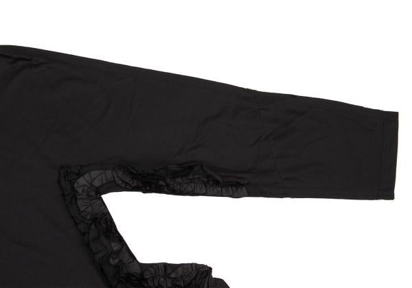 COMME des GARCONS Poly Frill Appliqué L/S Tee Black Size XS