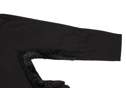COMME des GARCONS Poly Frill Appliqué L/S Tee Black Size XS