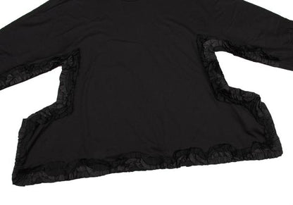 COMME des GARCONS Poly Frill Appliqué L/S Tee Black Size XS
