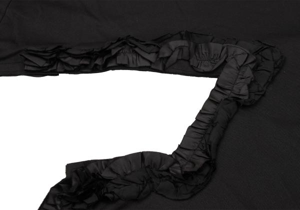 COMME des GARCONS Poly Frill Appliqué L/S Tee Black Size XS