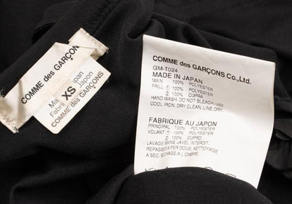 COMME des GARCONS Poly Frill Appliqué L/S Tee Black Size XS