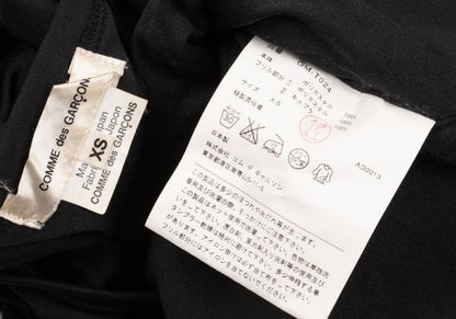 COMME des GARCONS Poly Frill Appliqué L/S Tee Black Size XS