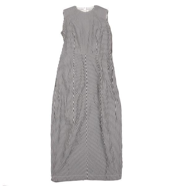 COMME des GARCONS Washed Cut-off Stripe Dress Blk/Wht Size M