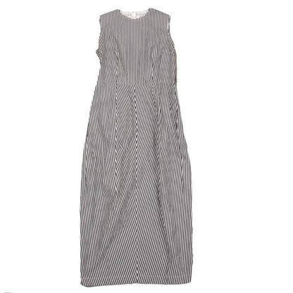 COMME des GARCONS Washed Cut-off Stripe Dress Blk/Wht Size M