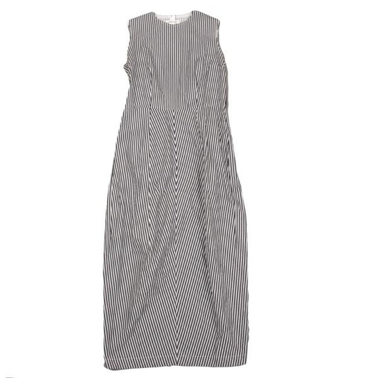 COMME des GARCONS Washed Cut-off Stripe Dress Blk/Wht Size M