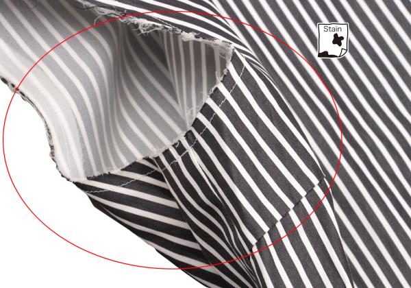 COMME des GARCONS Washed Cut-off Stripe Dress Blk/Wht Size M