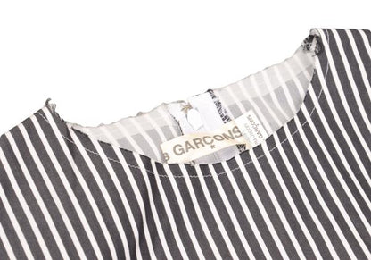 COMME des GARCONS Washed Cut-off Stripe Dress Blk/Wht Size M