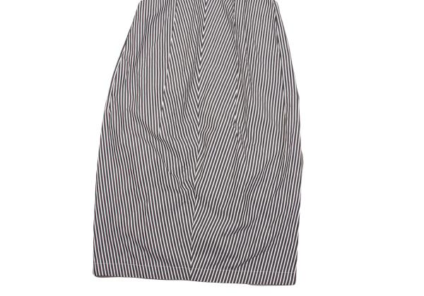 COMME des GARCONS Washed Cut-off Stripe Dress Blk/Wht Size M