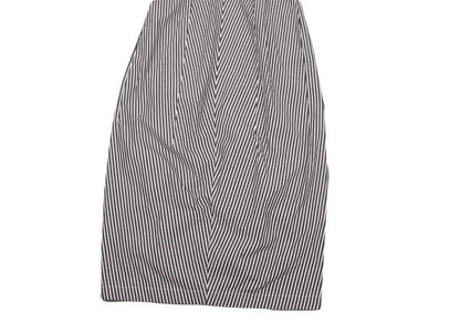 COMME des GARCONS Washed Cut-off Stripe Dress Blk/Wht Size M