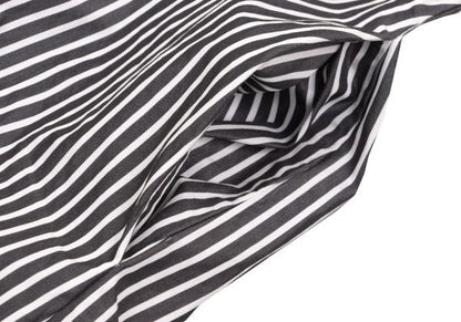 COMME des GARCONS Washed Cut-off Stripe Dress Blk/Wht Size M