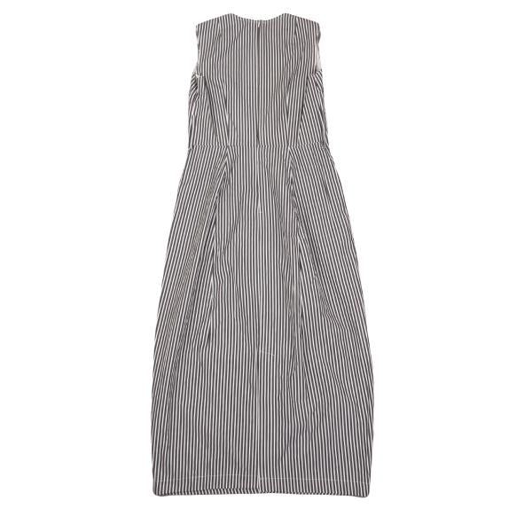 COMME des GARCONS Washed Cut-off Stripe Dress Blk/Wht Size M