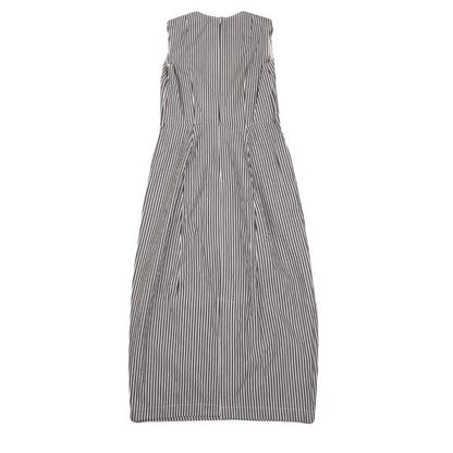 COMME des GARCONS Washed Cut-off Stripe Dress Blk/Wht Size M