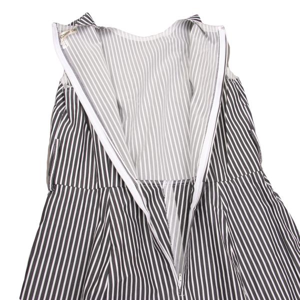 COMME des GARCONS Washed Cut-off Stripe Dress Blk/Wht Size M