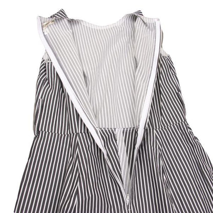 COMME des GARCONS Washed Cut-off Stripe Dress Blk/Wht Size M