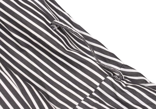 COMME des GARCONS Washed Cut-off Stripe Dress Blk/Wht Size M