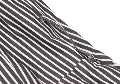 COMME des GARCONS Washed Cut-off Stripe Dress Blk/Wht Size M