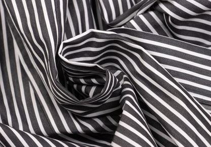 COMME des GARCONS Washed Cut-off Stripe Dress Blk/Wht Size M