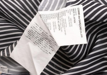 COMME des GARCONS Washed Cut-off Stripe Dress Blk/Wht Size M