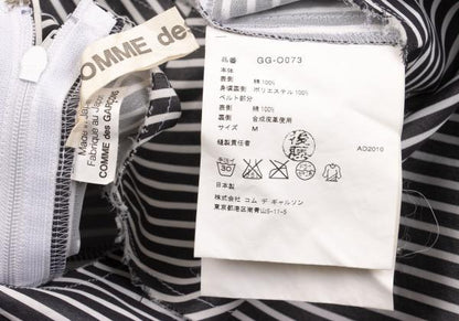 COMME des GARCONS Washed Cut-off Stripe Dress Blk/Wht Size M