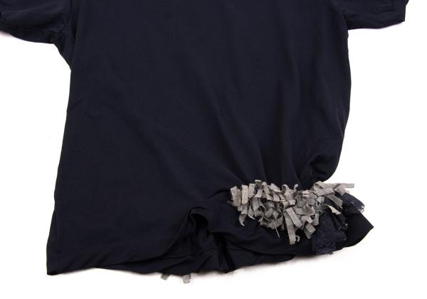 COMME des GARCONS Garment Dyed Fringe T-Shirt Navy Size M