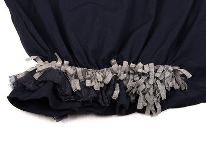 COMME des GARCONS Garment Dyed Fringe T-Shirt Navy Size M