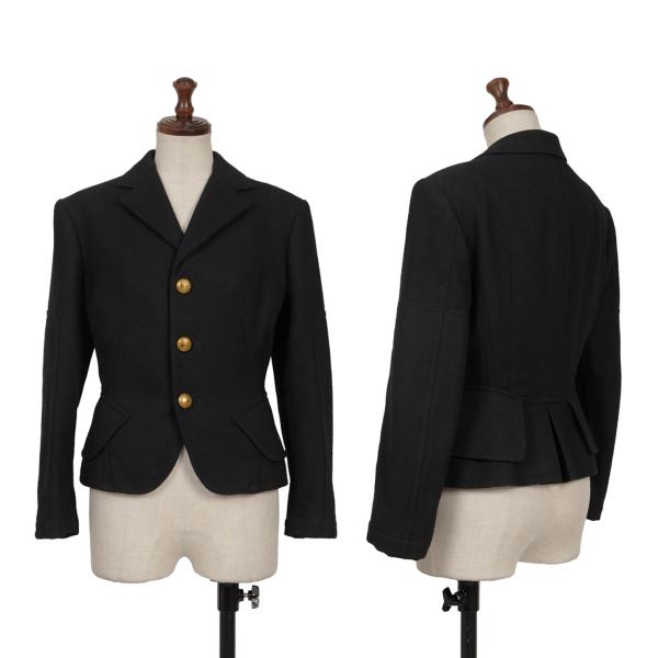 JUNYA WATANABE Wool Blend Metal Button Jacket Black Size XS